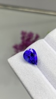 Certifié Super Deluxe Naturel Royal Riche Bleu Couleur Tanzanite Poire Forme Cut Pierre Naturel Zoisite 3.58 Carat Loupe Propre