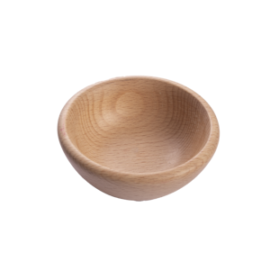 Premium 10cm Beech Wood <b>Mini</b> Bowl - Solid Wood Tableware for Sauces & Spices - Product Image 3
