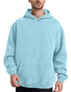 Nuevo logotipo personalizado y diseño básico algodón mezclado acogedor tejido polar Sudadera con capucha para hombres cómodo ajuste relajado sudaderas con capucha para ropa de invierno - Product Image 1