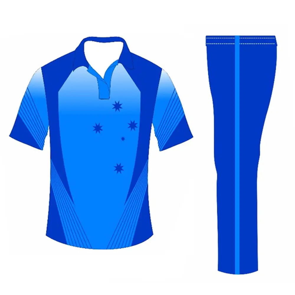 Yüksek kaliteli pantolon ve bir Jersey için kriket forması toptan en kaliteli yüceltilmiş özel marka logosu ile kriket forması s