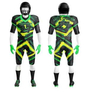 Ensemble d'uniformes de football américain à manches courtes confortables de qualité supérieure matériel respirant sergé sublimation imprimé saison estivale - Product Image 2