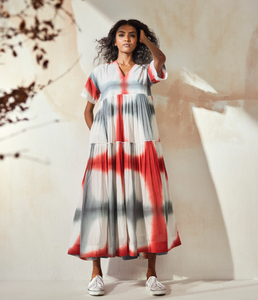 Floral Max vestido de moda al por mayor precio barato atractivo diseño minimalista verde personalizado verano cartón señoras vestido Mini Simple - Product Image 3