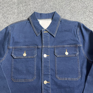 Veste en jean automne hiver haut de gamme version limitée délavé bleu Street Wear Design veste en jean coupe large pour hommes et femmes - Product Image 5