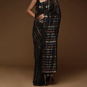 Saree de style Bollywood brodé lourd de qualité supérieure pour les femmes tenue de mariage et de fête élégante aux prix de gros pour l'été - Product Image 2