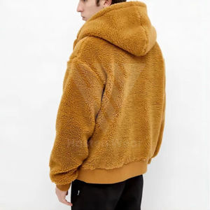 New Arrival Customized <b>Sherpa</b> Fluffy Fleece <b>Hoodie</b> Sweatshirts Heavyweight Thick Fur Pullover Hoodies for <b>Men's</b> - Product Image 2