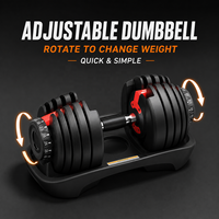 Ensemble d'haltères réglables 24kg/40kg en fonte massif, Haltères intelligents à réglage rapide avec base, pour la maison et la salle de sport, Vente en gros directe usine