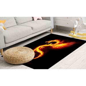 Tapis imprimé en 3D Dragon Fire, motif animal mignon, lavable en machine, décoration moderne pour la maison, tapis à poils doux - Product Image 3