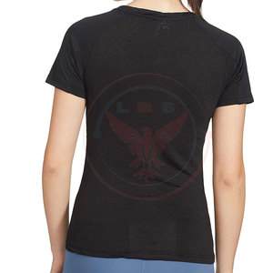 Camisetas Deportivas Casuales para Mujer, Ecológicas, Transpirables, de Manga Corta, para Gimnasio, de Poliéster/Algodón, en Stock - Product Image 2