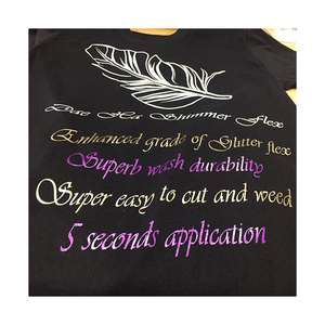 New Best Selling in Korea Washing Durability Is Quite Superb <b>Heat</b> <b>Transfer</b> <b>Vinyl</b> Rolls <b>Shimmer</b> Flex Real Glitter Flakes HTV - Product Image 3