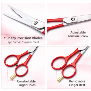 กรรไกรตัดผมมืออาชีพ MANAN ใบมีดคมขนาด 6.5 นิ้ว ด้ามจับขนาดกลาง สำหรับคนถนัดขวา ผลิตจากสแตนเลสคุณภาพระดับร้านเสริมสวย - Product Image 6