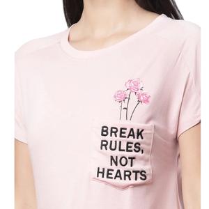 Camisetas de mujer con estampado personalizado de alta calidad estilo informal de moda para el verano 100% tela de Jersey de algodón característica comprimida - Product Image 5