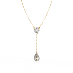 Collier pendentif en or 18 carats avec diamant de laboratoire, magnifique charme pour filles, luxe et style haut de gamme - Product Image 1