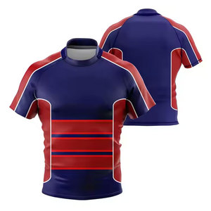 Vente en gros – Nouveauté : Ensembles de maillots de rugby en polyester imprimés personnalisables pour équipes sportives (fabrication usine) - Product Image 6