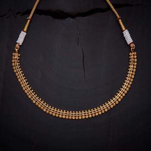 Collar Chapado en Oro Antiguo 162824, Estilo Religioso, Cadenas con Cuentas, Patrón de Números de Plantas, Imitación de Perlas y Diamantes, para Regalo de Boda - Product Image 2