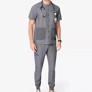 Ensemble de blouses médicales personnalisées en coton 100% texturé, résistant aux plis, pour les centres de formation en soins de santé destinés aux étudiants peu expérimentés - Product Image 1