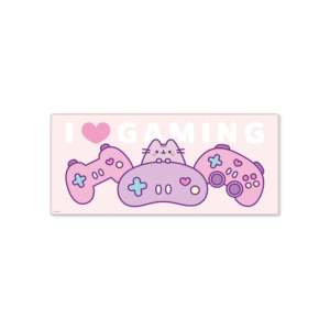 Tapis de bureau XL imperméable Pusheen, tapis de souris avec logo personnalisé imprimé, style dessin animé pour accessoires informatiques, compatible avec la charge sans fil - Product Image 1