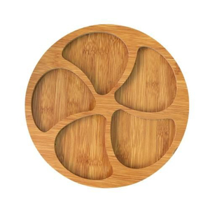 Handmade Wooden Serving <b>Tray</b> with Stylish Floral Design for <b>Snacks</b> Platters Dry Fruit for Home Decor and Catering Kitchenware - Product Image 1