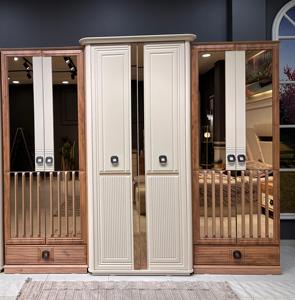 Juego de dormitorio de madera MDF personalizable, diseño de lujo moderno, tocador sencillo y cómodo, mesita de noche ajustable para el hogar - Product Image 4