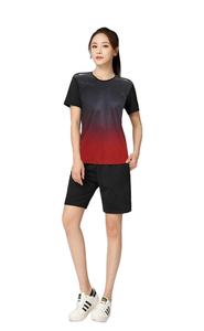 Vêtements de fitness femmes glace soie séchage rapide vêtements de sport costume à manches courtes Sport chemise Shorts course survêtement Gym formation ensemble - Product Image 3