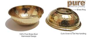 Cuenco de latón pulido para mesa de comedor, Frutero de Metal decorativo, vajilla hecha a mano para cocina y hogar - Product Image 3