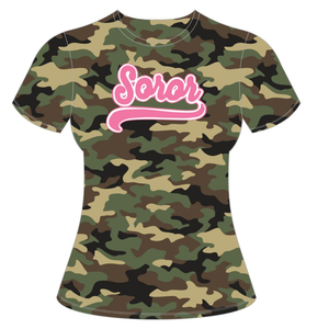 Camiseta Ecológica de Verano para Mujer, Estilo Casual, Rosa y Verde, Ropa de Hermandad Universitaria - Product Image 5