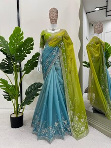Venta caliente Banarasi Sari de seda suave último diseño tradicional para el Festival de la boda Nupcial desgaste ropa India pakistaní - Product Image 3