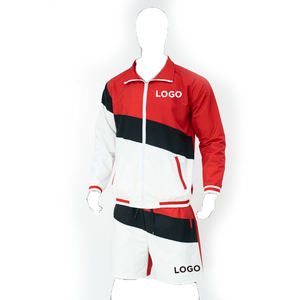 Conjunto de Jogger para hombre de alta calidad Chaqueta con cremallera personalizable con chándales de algodón 100% ecológicos - Product Image 1