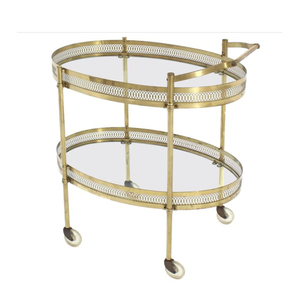 รถเข็นโลหะ3ชั้นสำหรับอุตสาหกรรมทรงวงรีรถเข็นสำหรับเสิร์ฟของ - Product Image 3