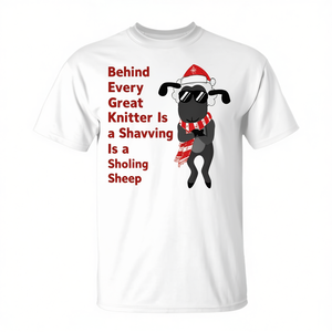 Dietro ogni ottimo lavoratore a maglia c'è un pecoraio tremante - T-shirt promozionale premium - Product Image 3