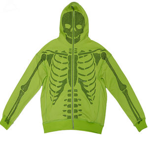 Sudadera con capucha personalizada con diamantes de imitación reflectantes para hombre último diseño sudadera de lana de algodón pesado invierno producto de fábrica OEM - Product Image 3