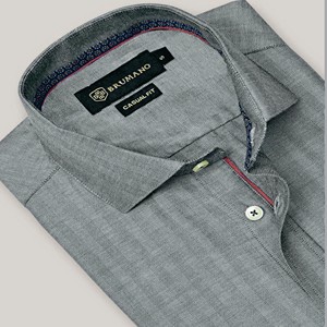 Chemise OEM personnalisée pour hommes avec cravate 100 coton grandes tailles quantité minimale de commande bas chemises décontractées pour hommes chemise en coton à manches longues - Product Image 5