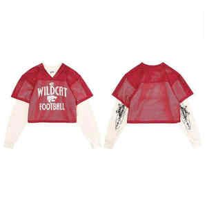 Las mejores camisetas para hombres, camiseta de manga empalmada de doble capa en blanco, camiseta de retazos de manga larga de doble capa Unisex - Product Image 4