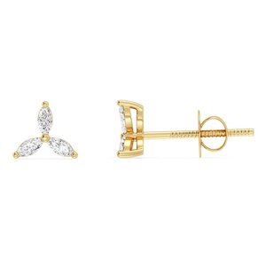 Pendientes de tresa piedras con corte marquesa - Product Image 2