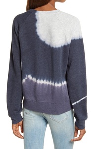 El más nuevo diseño de las mujeres de invierno impreso Tie Dye Fleece de gran tamaño recortado en forma de corazón Logo frontal sudadera - Product Image 5