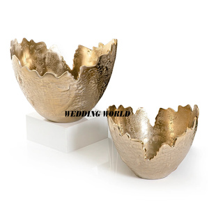 Ensemble de deux bols à chocolat en aluminium plaqué nickel, bol à bonbons décoratif, vente chaude, bol à chocolat fantaisie design - Product Image 4