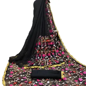 Stunning fashioned Heavy Zari And Golden Embroidered Worked Designer Zalar Saree For Wedding Wear