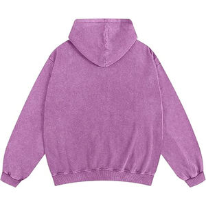 Hot Sale Acid Wash Zipper Hoodies <b>Men</b> Custom Logo Streetwear Oversized <b>Zip</b> <b>Up</b> Jackets Hooded Sweatshirts OEM Supplier - Product Image 2