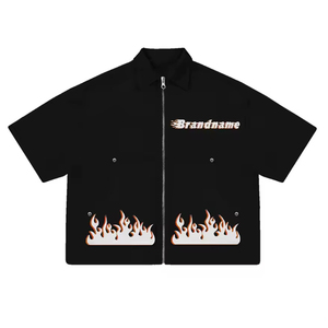 Camiseta con cremallera para entrenamiento de gimnasio de verano para hombre, ropa de entrenamiento deportiva informal ajustada transpirable, ajuste extragrande de algodón 100% - Product Image 4