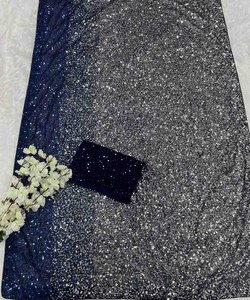 Nouvelle arrivée georgette à volants travail avec pierre travail saree avec chemisier non cousu prix de gros fabrication vêtement ethnique ApparelGarment - Product Image 6