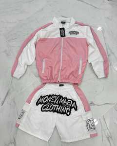 Custom Two Piece Windbreaker <b>Short</b> Jacket Set Patchwork <b>Zip</b> up Nylon Polyester Streetwear Tracksuit <b>Men</b> Windbreaker <b>Short</b> Set - Product Image 3