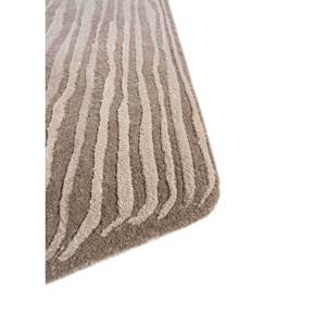 Alfombra Rectangular de Lana y Viscosa Azul Lucido, Tejida a Mano, Modelo Top-258 con Patrón de Rayas, para Pasillo, Sala de Estar y Hogar - Product Image 4