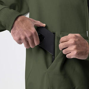 Sweat à capuche décontracté pour hommes Logo personnalisé Respirant Manches longues Basics Sweats à capuche en coton mélangé pour hommes - Product Image 6