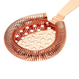 Rose Gold Hawthorne Cocktail Strainer <b>With</b> <b>Tight</b> Spring <b>Star</b> Cut Design Smooth Pour Durable Bar Tool For Home And Bars - Product Image 2