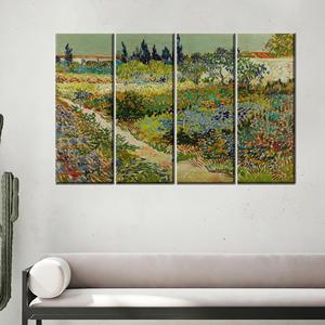 Decoración en lienzo vibrante y colorido - Obras de arte impresas para el hogar, 4P: Enmarcado tipo galería - Product Image 1