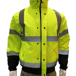 Veste de sécurité réfléchissante haute visibilité unisexe, vêtement de travail de construction en polyester certifié CIQ anti-UV - Product Image 1