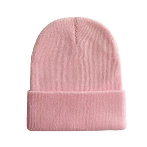Automne et hiver chaud tricoté chapeaux unisexe simple manchette bonnet chapeau logo personnalisé couleur unie tricoté bonnet chapeaux 2026 - Product Image 6