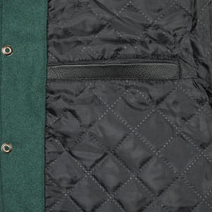 Chaqueta universitaria de lana para hombre OEM con tela de lona | Cuello de camisa personalizado Estilo Letterman de béisbol | Disponible en cualquier color y tamaño - Product Image 6