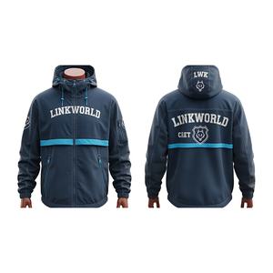 Vente en gros 100% polyester Sweat à capuche coupe-vent surdimensionné pour hommes Design solide avec fermeture éclair et impression numérique pour l'hiver - Product Image 1