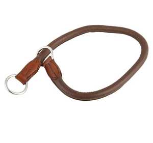 Logo personnalisé Collier d'étranglement réglable en cuir véritable pour animaux de compagnie Collier de luxe pour petit moyen grand chien Grand chien Prix de gros à l'exportation - Product Image 5