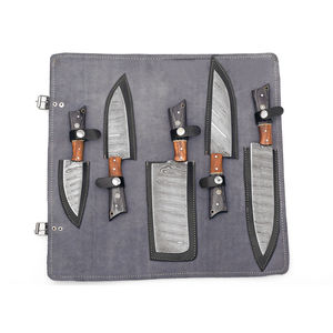 Juego de Cuchillos de Chef Profesionales Burraq de 5 Piezas, Hechos a Mano con Acero de Damasco, Mango de Madera, Ambidiestros, Aptos para Lavavajillas - Product Image 4